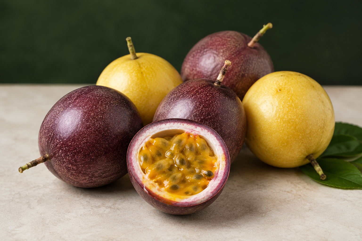 Fresh passion fruit
