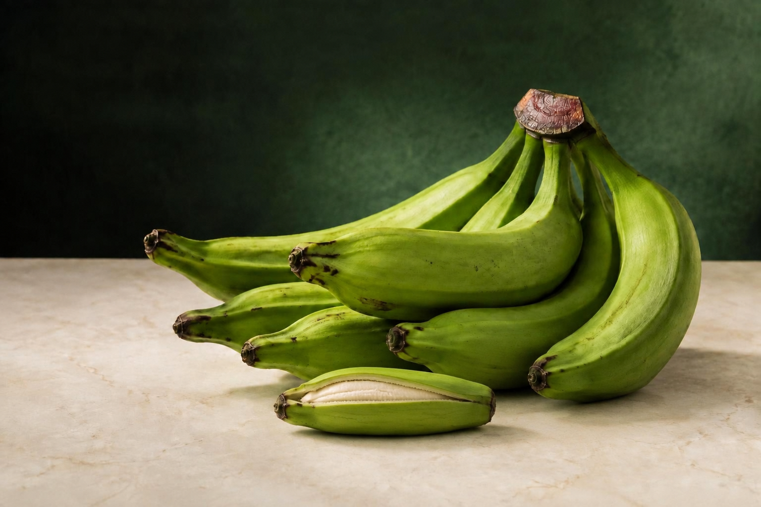 Fresh green plantain